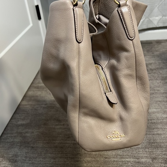 Coach Phoebe Hobo Purse / Gold Hardware / Gray F35723 / Pebbled Leather - Picture 13 of 14